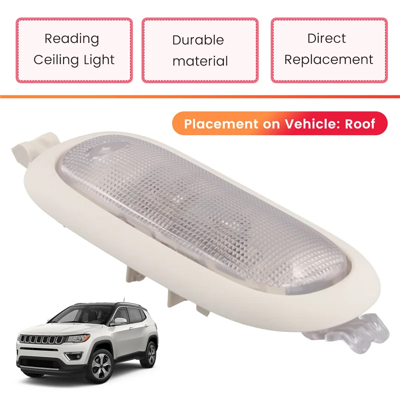 

Beige Roof Dome Light With Switch Reading Map Lamp 5JG55DW1AD 5JG55HDAAD For Jeep Patriot Compass Chrylsler 5JG58TL2AD