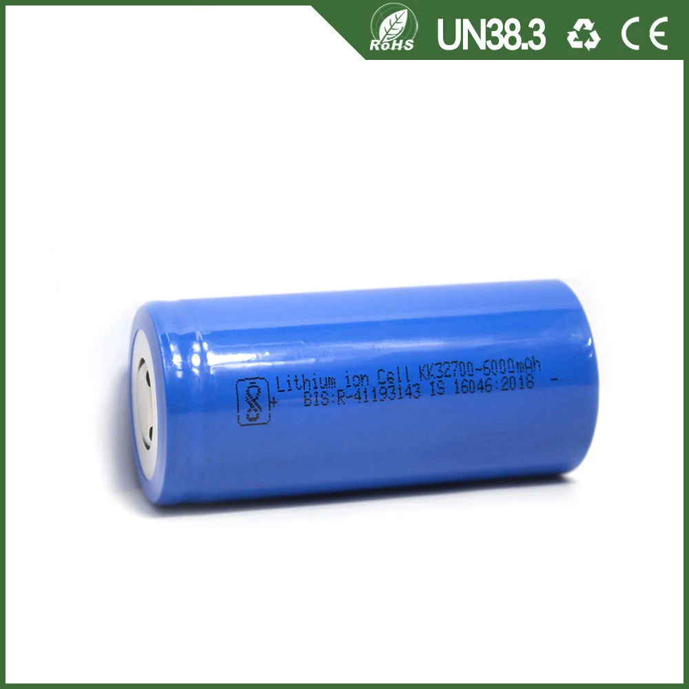 LFP 3.2V 32700 6000mAh LiFePO4 Cylindrical Rechargeable High Capacity Battery for Electric Vehicle UPS Energy Storage