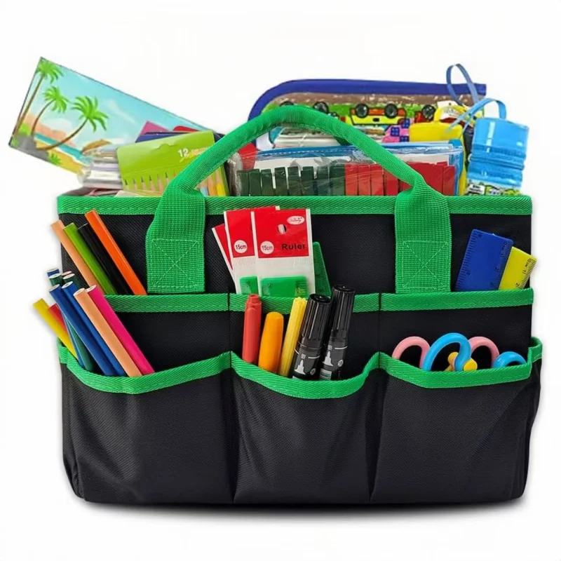 Teacher Handle Tote Bag Organizer, Tote Bag Organization for Crafts, Art, Paper, Books, Sewing, Travel with Handles, Office Supp