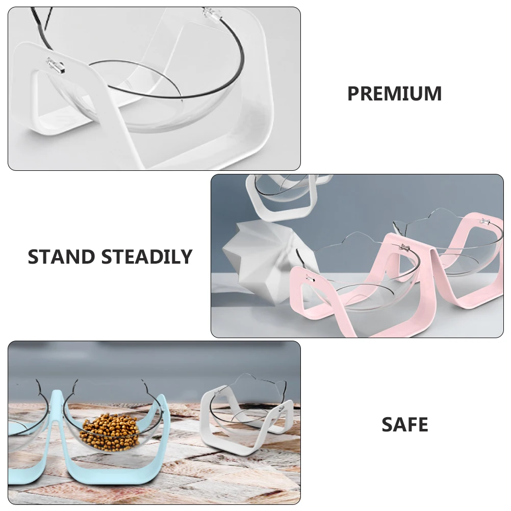 

Inclined Cat Food Bowl Premium Anti-Slip Feeding Container For Pets Non-Tip Design Easy Clean Smooth Surface Cervical Protection