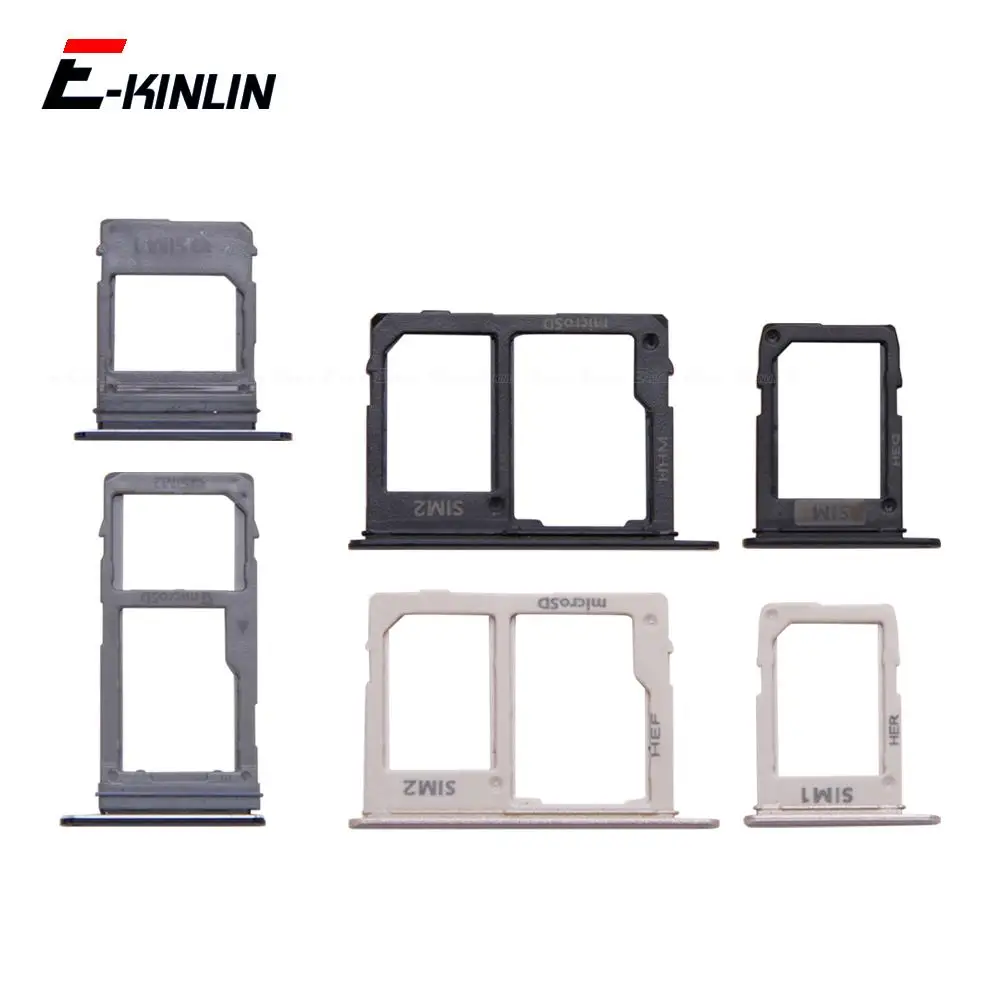 

Sim SD Card Socket Holder Slot Tray Reader For Samsung Galaxy A8 A6 Plus 2018 A530 A730 A600 A605 Adapter Container Connector