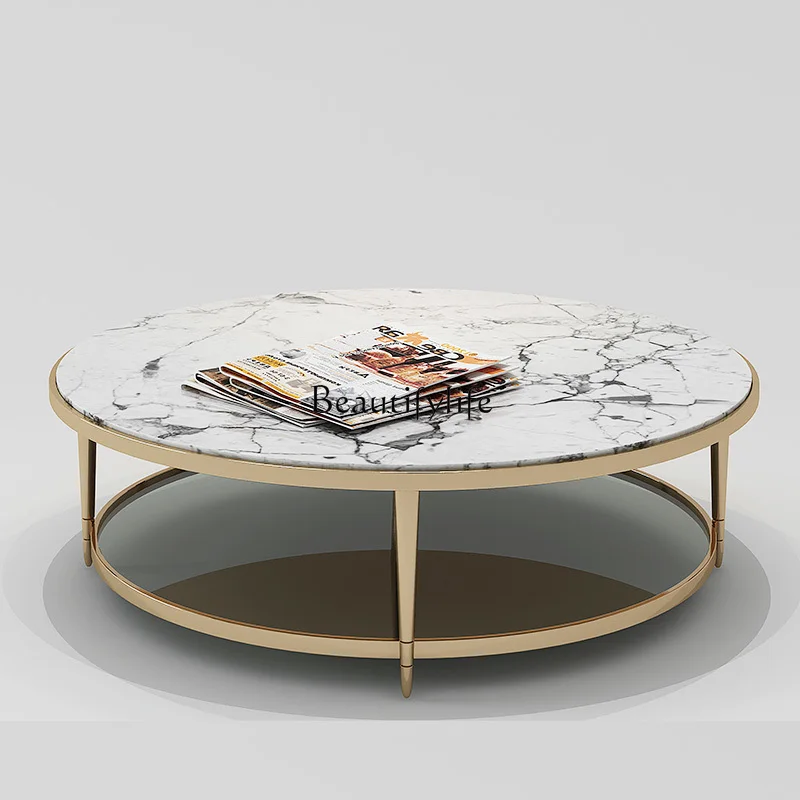 

Nordic marble round coffee table