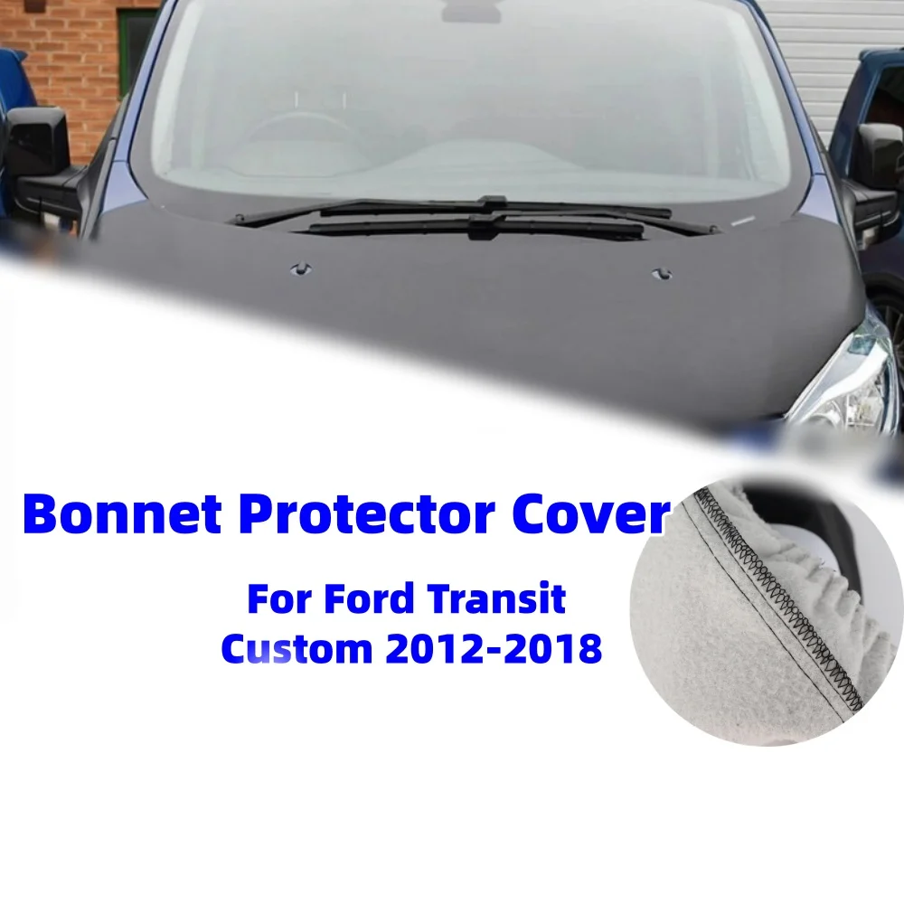 

Car Bonnet Protector Cover Full Bra Pu Leather For Ford Transit Custom 2012-2018 Car Exterior Protective Cover Accessories