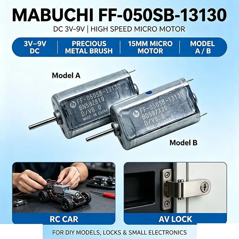 MABUCHI FF-050SB-13130 050 DC Motor 3V-9V 15mm Precious Metal Brush for DIY Car AV Lock