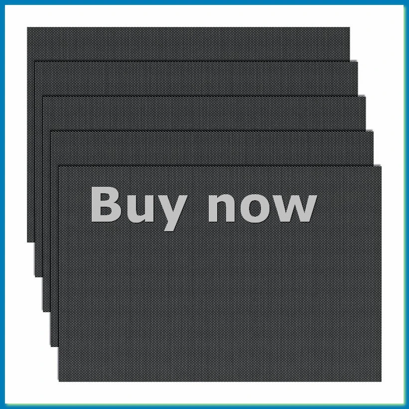 5 Sheets 0.5 mm Fursuit Eyes Mesh, Waterproof Printable Eye Nets for Furry Cosplay, Props, Fursuits Crafts Making Black-ABHG