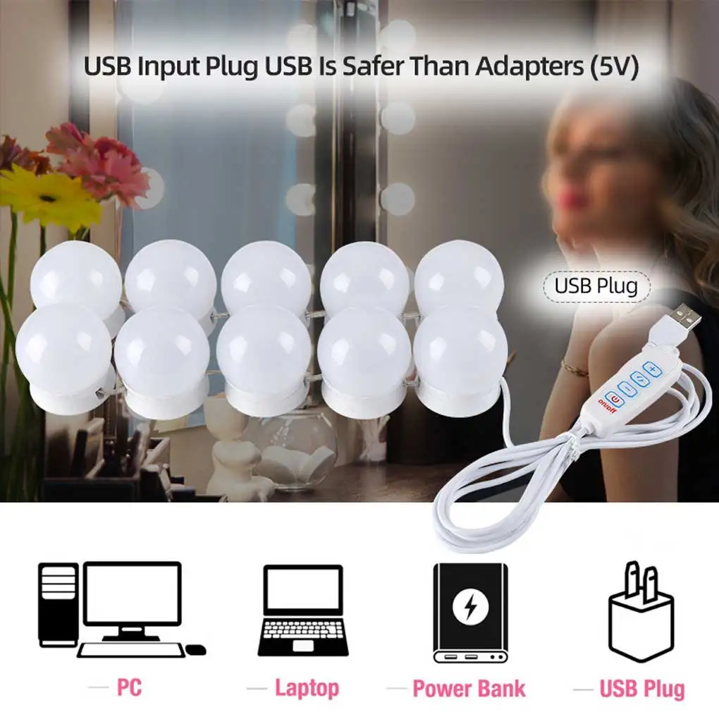 Confezione da 10 lampadine Luminose Comò LED Specchi per trucco Salone di bellezza