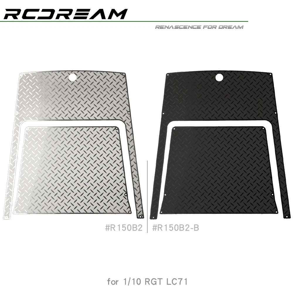 

RCDream 1/10 Stainless Steel Protective Sheets Metal Skid Chequered Plate for RGT EX86020 LC71 Bonnet Upgarde Parts #R150B2