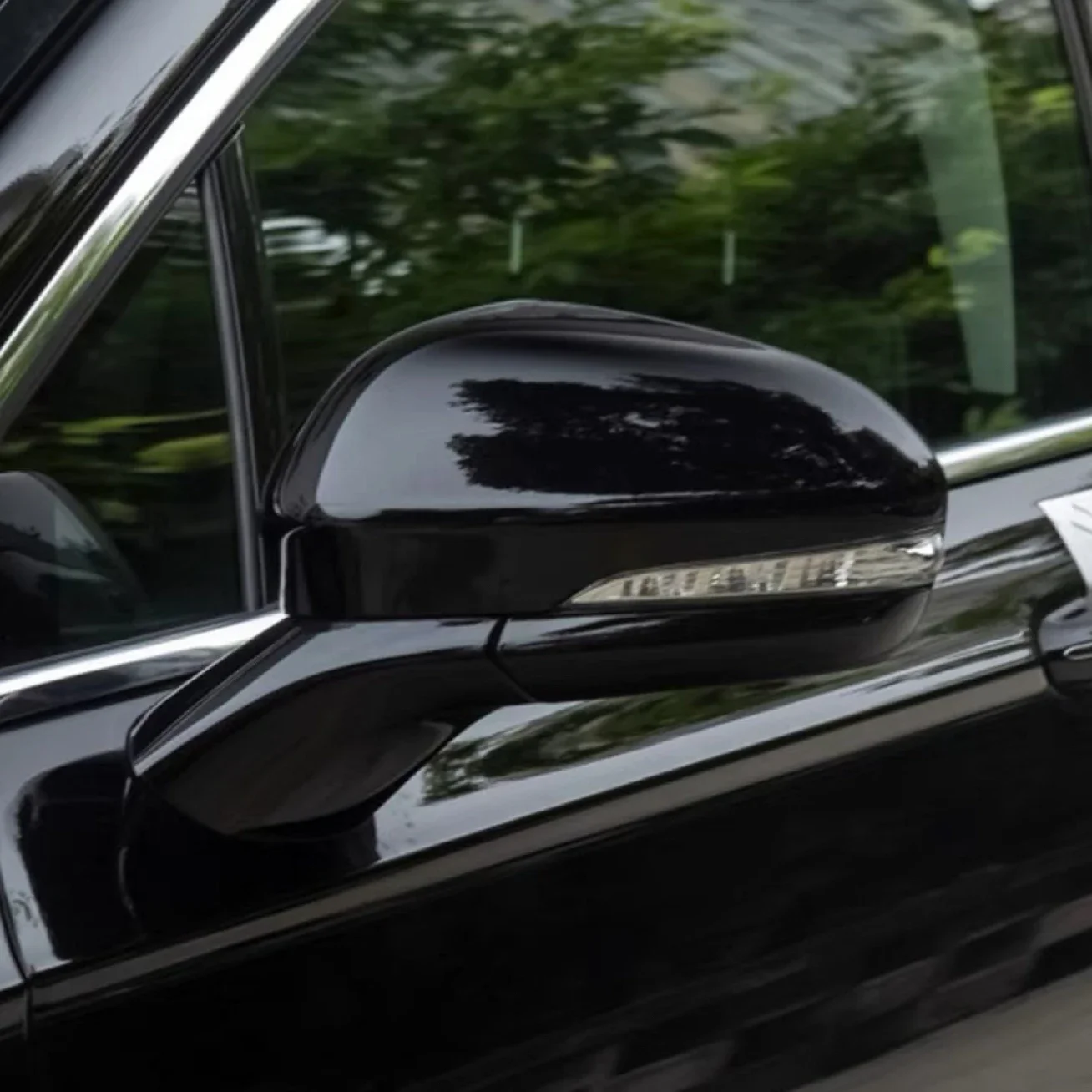Image of Glänzend schwarze Auto-Seitenrückspiegelabdeckung für Ford Fusion 2013 2014 2015 2016 2017 2018 2019 2020 Außenzubehör