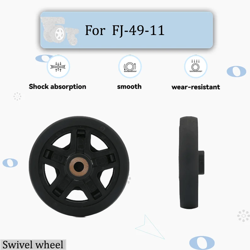

For FJ-49-11 Luggage Wheel Replacement Universal Luggage Wheel Replacement Spare Wheel Component + Simple Installation