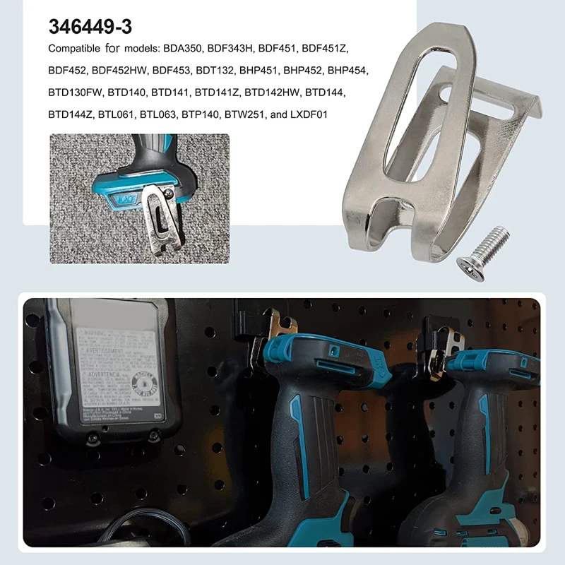 Belt Clip Hook For Makita 18V LXT Cordless Drills Impact Driver Bit Holder Hooks Clip Electric Dril Power Tools Accessories