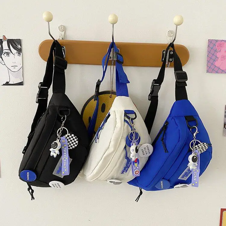 子供用クロスボディバッグ学生用小銭入れユースボーイヒップバッグファッショナブルなチェストバッグシングルショルダーバッグカジュアルスタイル