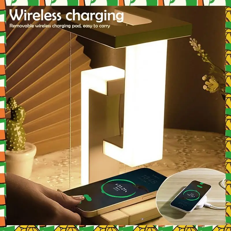 

Professional Tool Floating Design LED Desk Lamp Wireless Charging Touch Control Night Light Bedroom Decorative Light