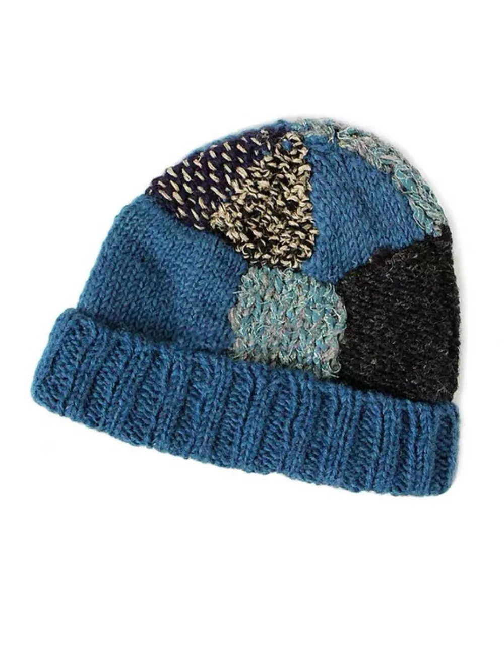 Warm Wine Kapital 21aw Japanese Casual Handcrafted Knitted Wool Blend Retro Patchwork Insulated Sweater Hat
