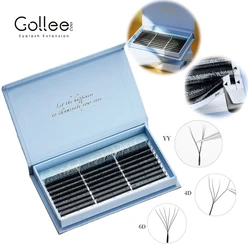 Gollee YY/W Shaped Soft Natural Premade Fan Lashes C/D Curl Individual Eyelash 3D/4D/5D/6D Premade Volume Fan Lash Extension