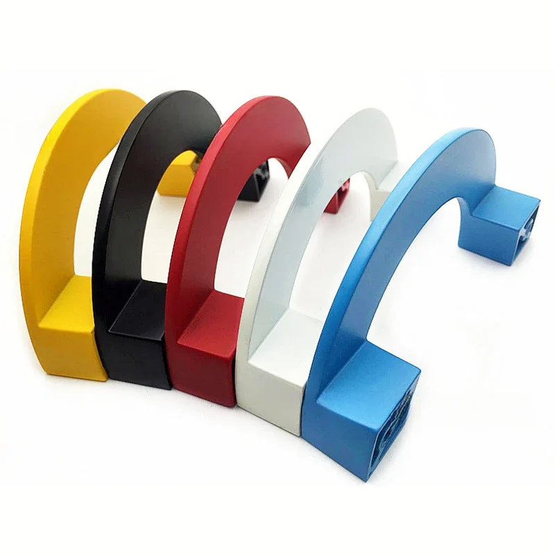 Children's room semicircular wardrobe door black and white pink color handle hole distance 96 hole cabinet drawer opposite door