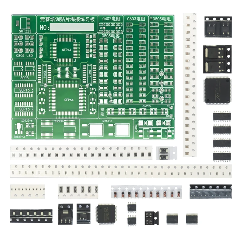 Kit de placa de ejercicio de soldadura, placa de circuito electrónico de clase 19, LQFP44, LQFP64