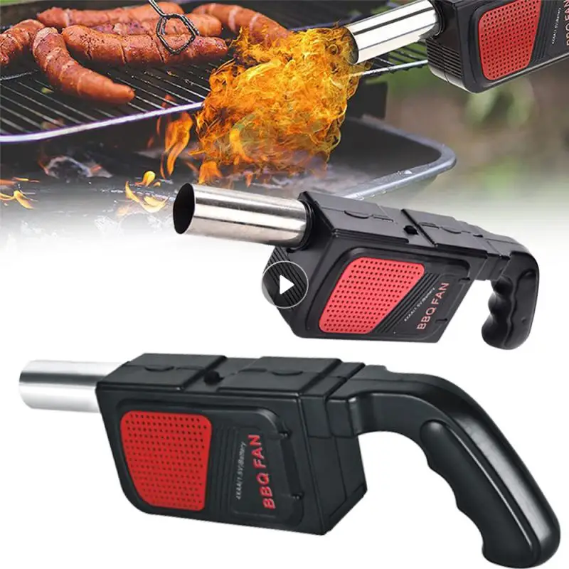 1Pc BBQ Air Blower Portable Handheld Electric BBQ Fan Outdoor Camping Barbecue Charcoal Grill Fan Fire Bellows Tool Accessories