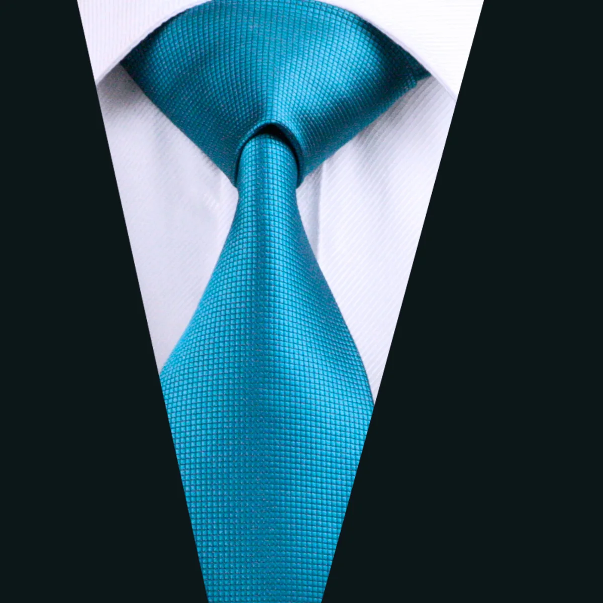 Fashion Teal Men Necktie With Brooch Pocket Square Cufflinks Sets Exquisite Silk Solid Ties Groom Wedding Party Barry.Wang 0221