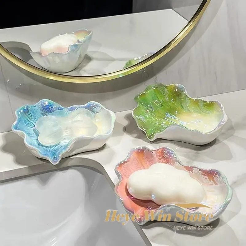 Creative Luxury Cabbage Soap Box, High-end Ornament Storage Box, Ceramic Soap Box, Bathroom Non Perforated Soap Holder