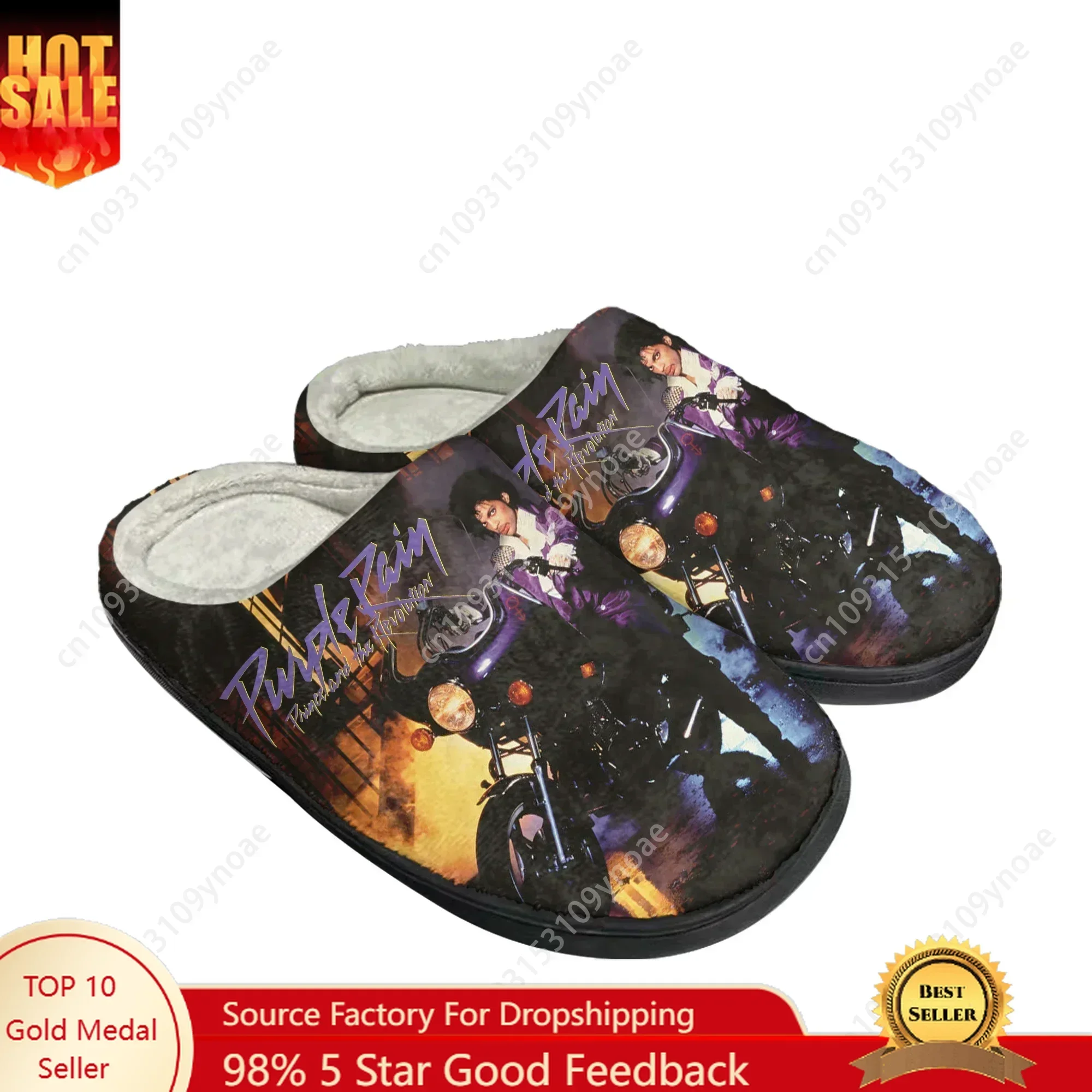 

Prince Rogers Nelson Singer Home Cotton Slippers Mens Womens Sandals Plush Casual Keep Warm Shoes Couple Thermal Slipper