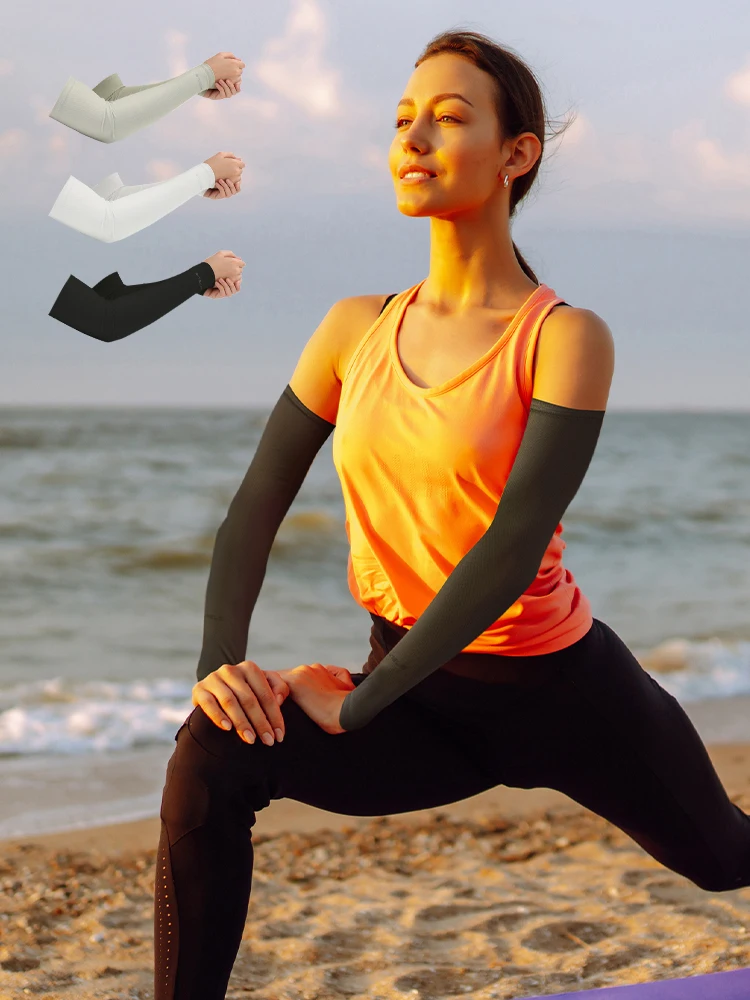 AliExpress NONE WRELS Ice Silk Sports Arm Sleeves Cycling Sun UV Protection Outdoor  Sports MTB Road Bike Sleeves Volleyball Running Unisex