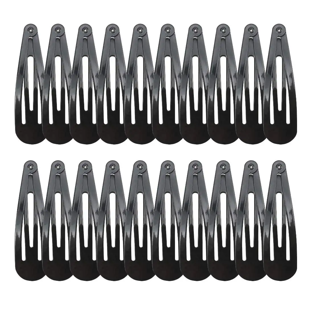 

20 Pieces Black Color 2.7'' Big Size No Slip Metal Snap Hair Clips Women Barrettes Large Hair Pins