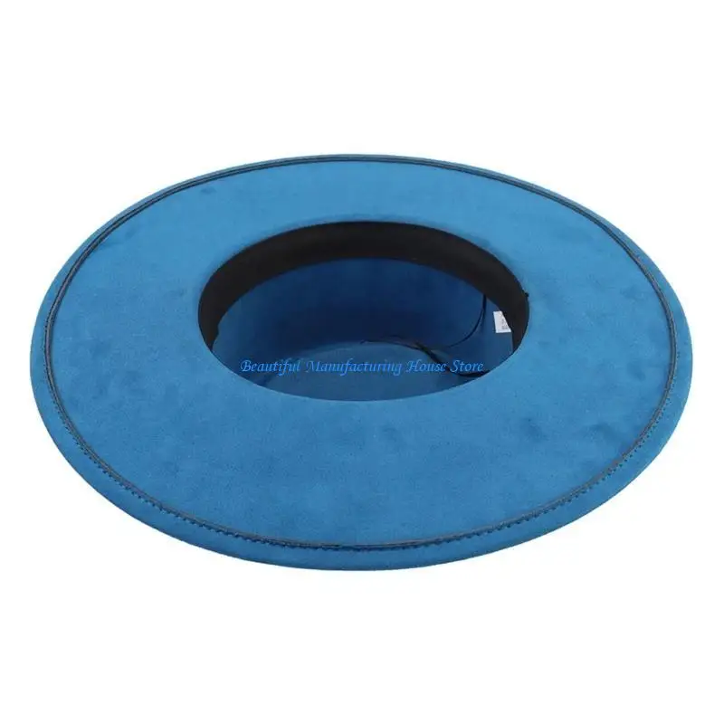 Chapeau Homburg élégant avec ceinture tressée, chapeau plat à larges bords, cadeaux Surprise, chapeau pour vacances, accessoires