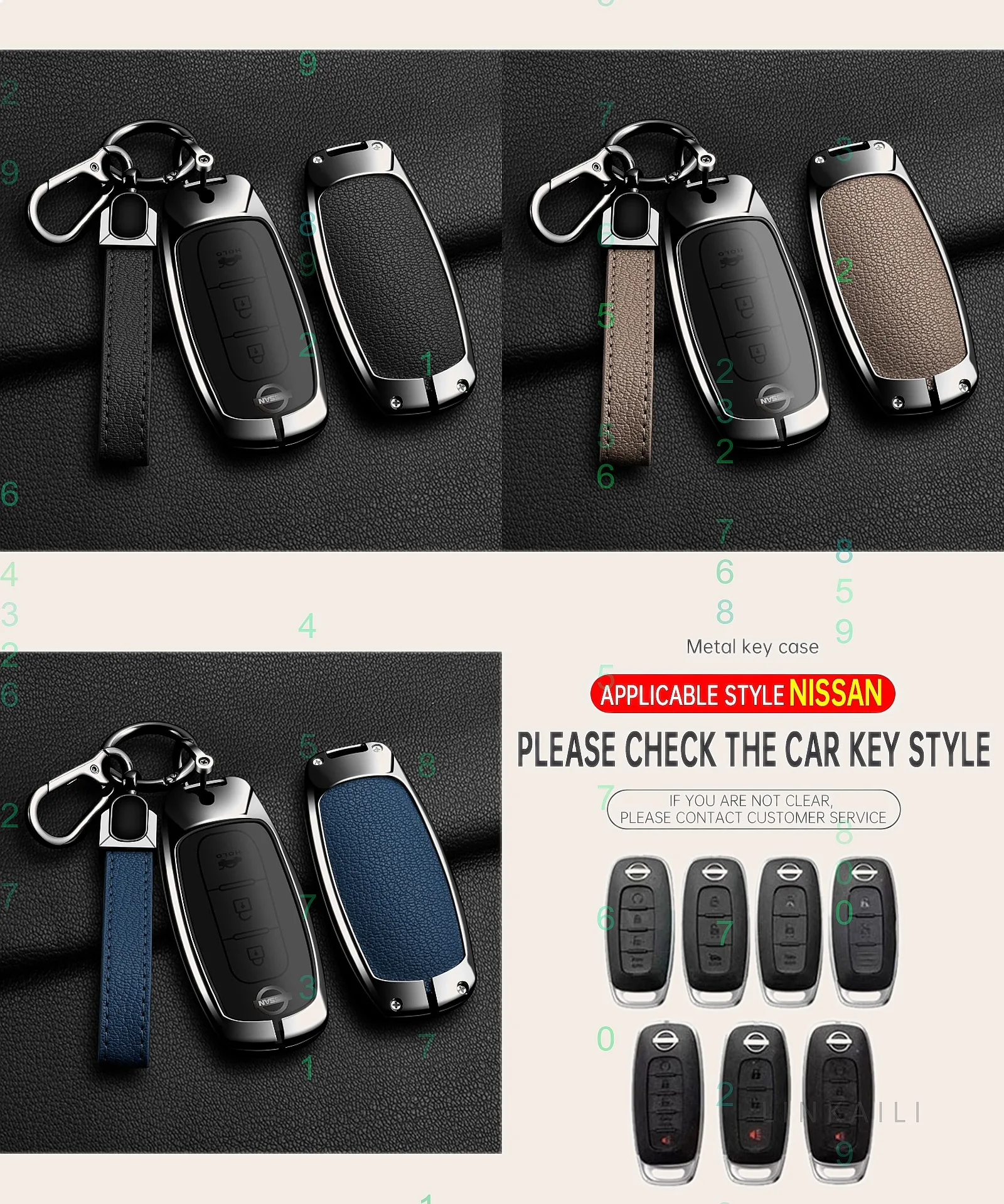 New Fashion Alloy Car Key Case Full Cover For Nissan X-Trail t30 t31 t32 t33 Protective Keychain Car Interior Accessories
