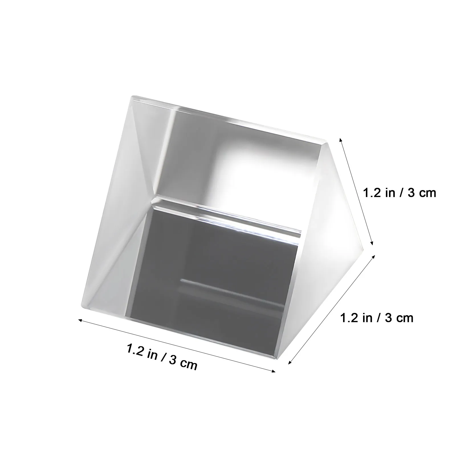 4Pcs Optical Prism Cube For For Optical Laboratory Science Teacher Crystal Triangular Photography Light Refraction