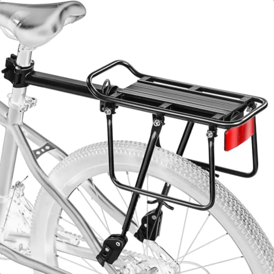 

Rear Bike RackBike Cargo Rack Soft Hanging padLarge Size Protection Brackets and Reflective Adjustable Universal Fit 24 to 29 B