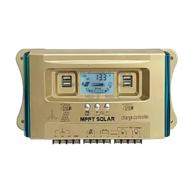 Dual USB Wind Solar Hybrid Regulator MPPT Charge Controller 30A/40A/60A/100A