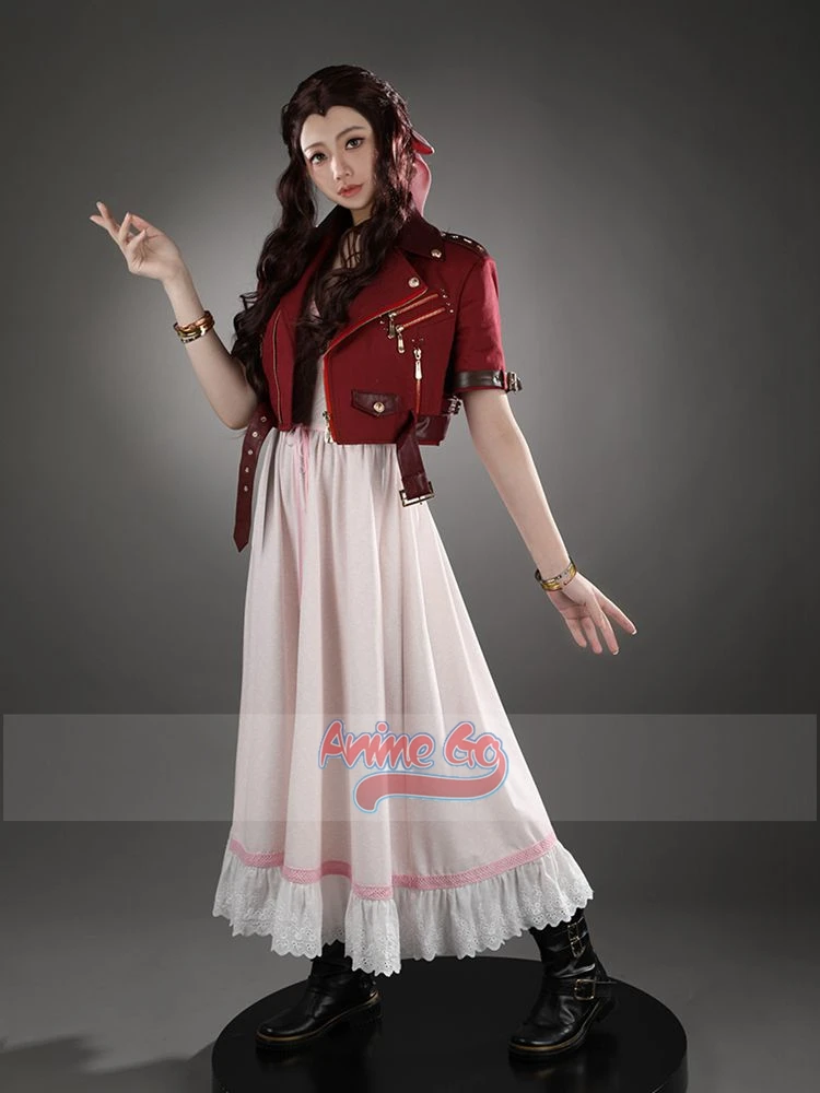 Aerith Gainsborough Cosplay Game FF VII Rebirth Aerith Costume Dress Jacket Women Role Play Outfits C08876