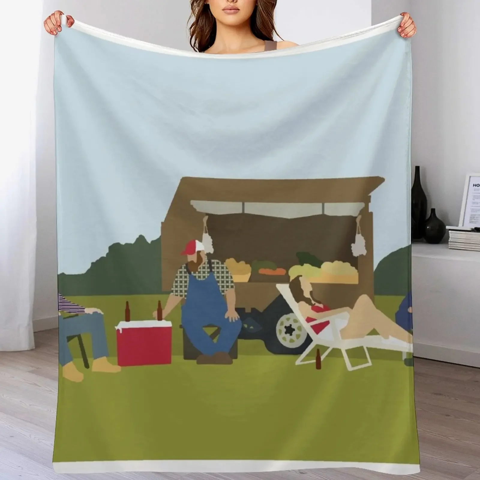 Letterkenny Produce Stand Throw Blanket Color Fast Cozy Throw Blanket
