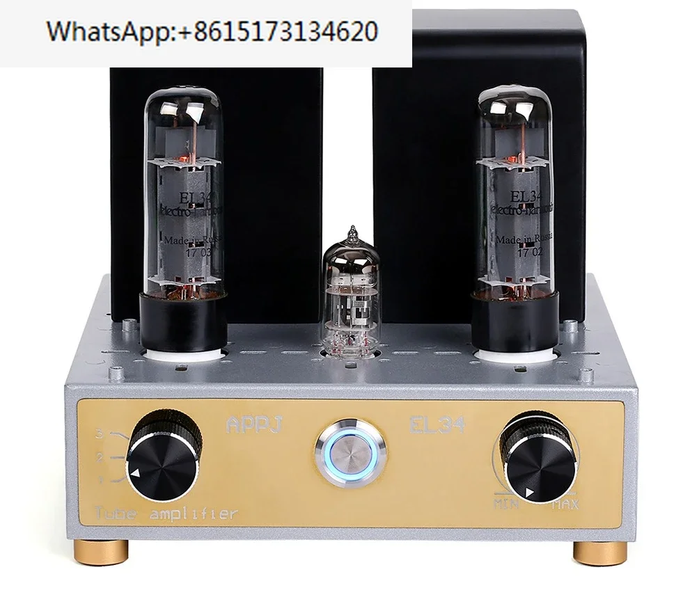 Single-ended Class A EL34 gallbladder power amplifier HIFI fever mini tube power amplifier EH EL34 12AX7