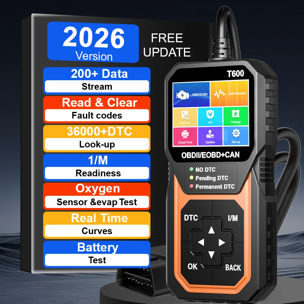 Car Diagnostic Tools OBD2 Scanner Code Reader Battery Tester OBD II Read Clear Fault Scan Tool Auto Accessories Engine System Detection Universal