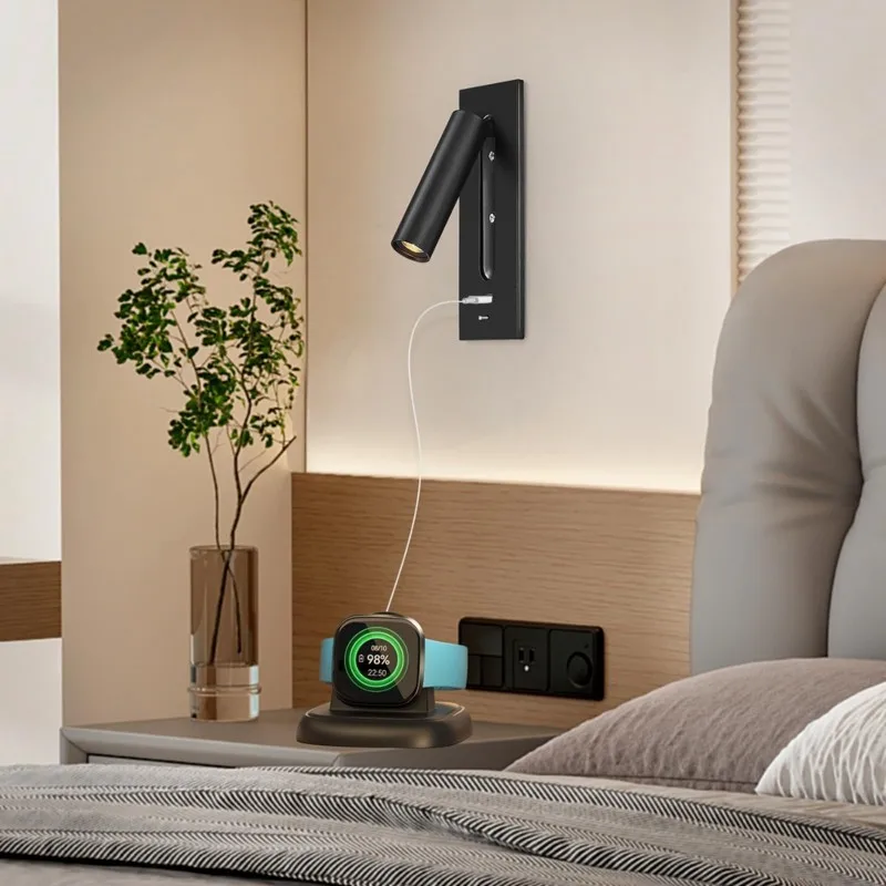 

Wall Mount Reading Light For Bedroom, Headboard Lights For Reading In Bed With USB A Ports, Bed Lights For Headboard
