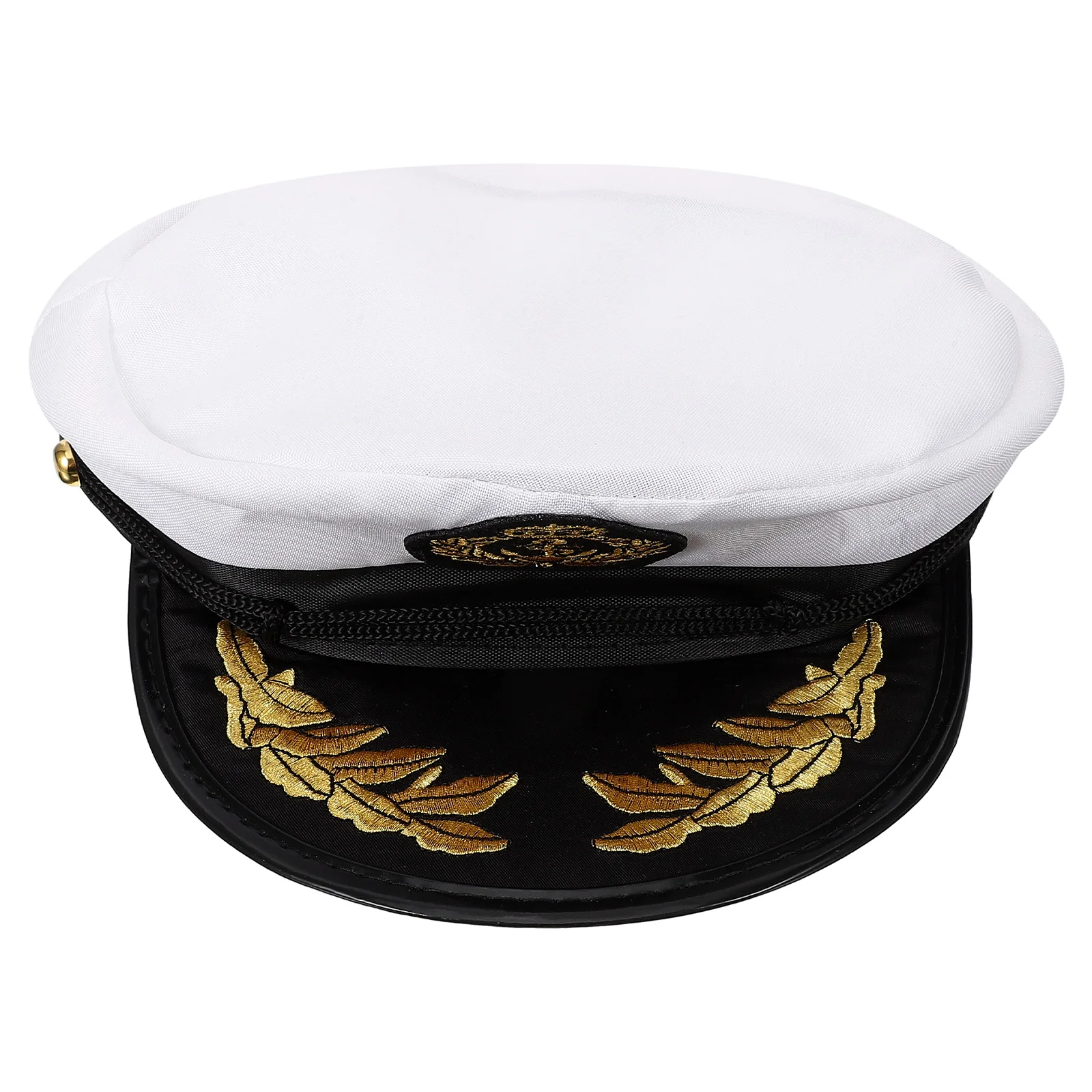 1Pc Sailors Hat Admiral Hat Sea Navy Costume Captains Yacht Hat (White, Size 56-58cm) General Hat Captain Hat