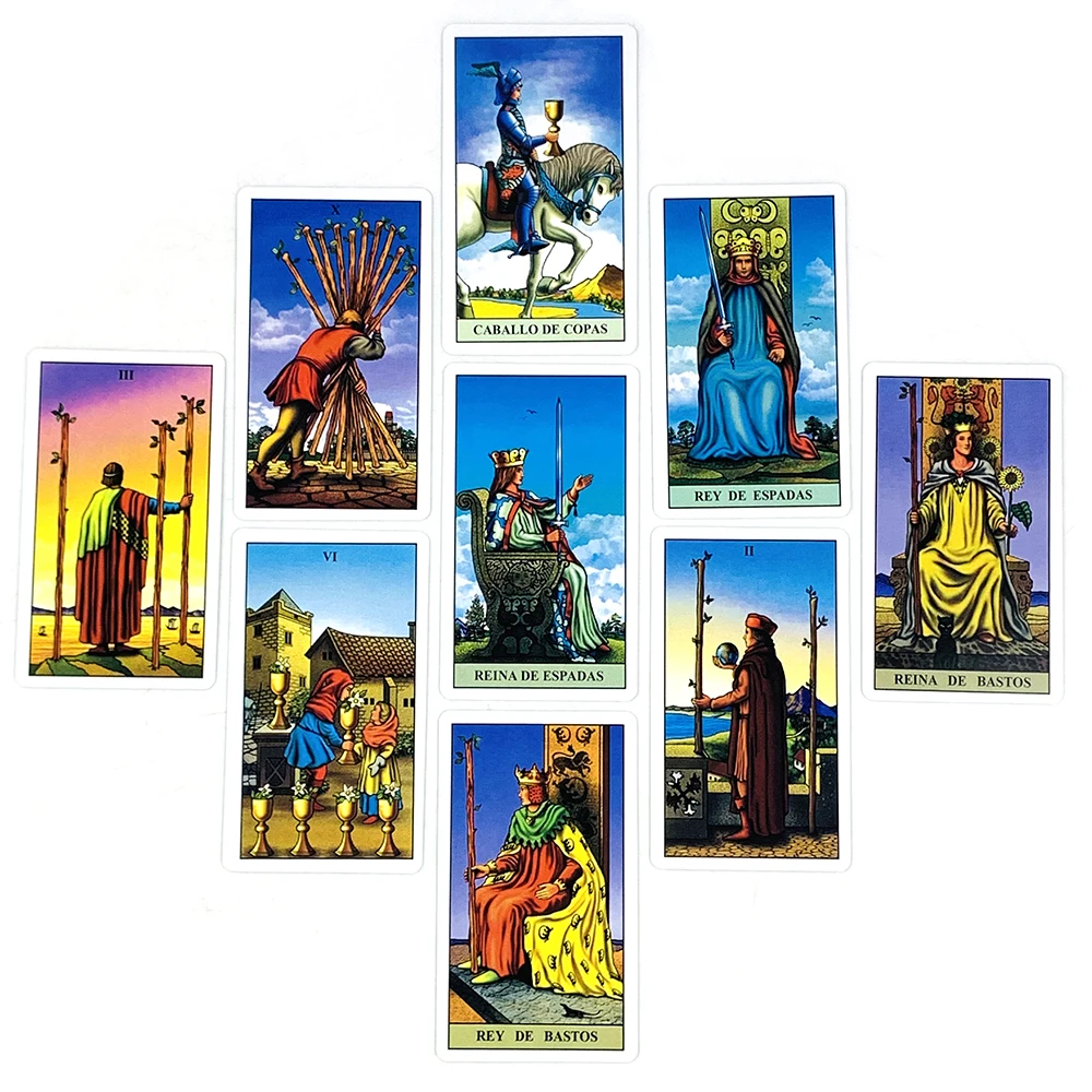 Nieuwe Tarotkaarten 78 Tarot Deck Spaanse versie Waarzeggerij Waarzeggerij Editie Bordspel, Halloween en Kerstcadeau