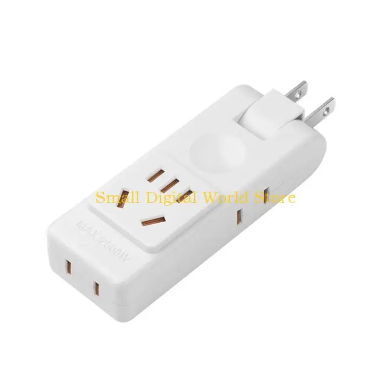 77UB Convenient 4 Wall Outlet Power Strip with 180Degree Rotation Multiple Outlet Suitable for Various Household Appliances