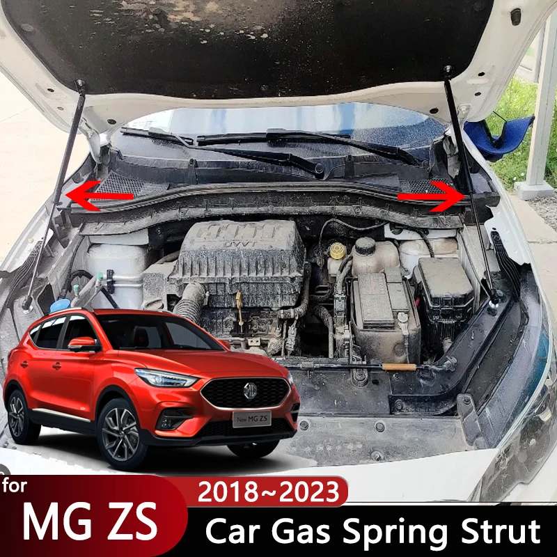 Car Engine Cover For MG ZS Accessories 2023 2018~2022 Front Hood Hydraulic Rod Shock Bar Supporting Strut Spring Car Accessories