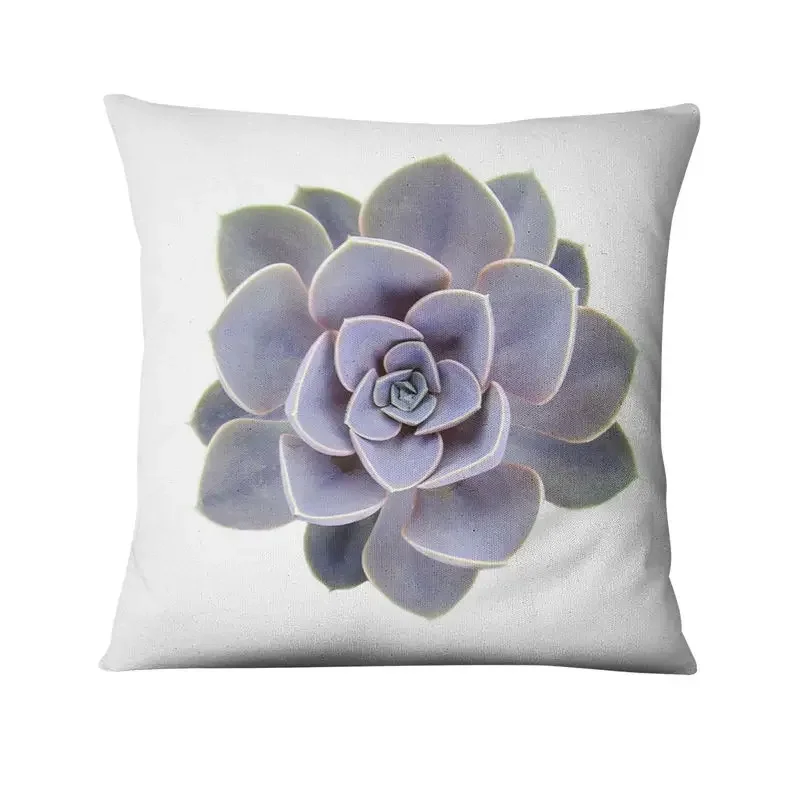 Fresh Succulent Plants Printed Pillowcase Green Cushion Decorative Pillows Home Decor Sofa Throw Pillow Almofadas 45*45cm