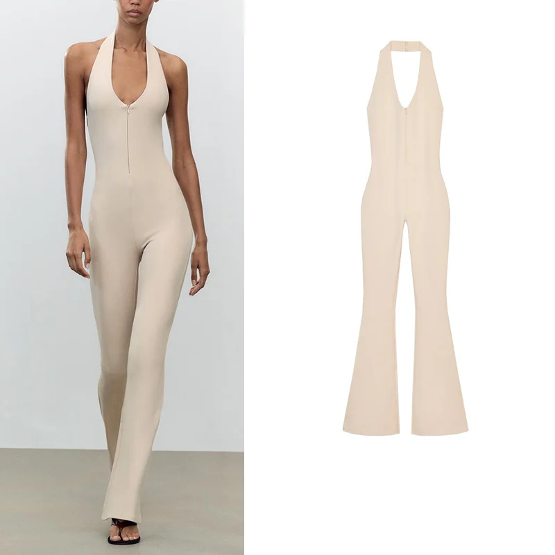 

Новый летний женский дизайн, двусторонний тканевый висящий комбинезон Ne Long Bell Bot, прямые брюки с высокой талией