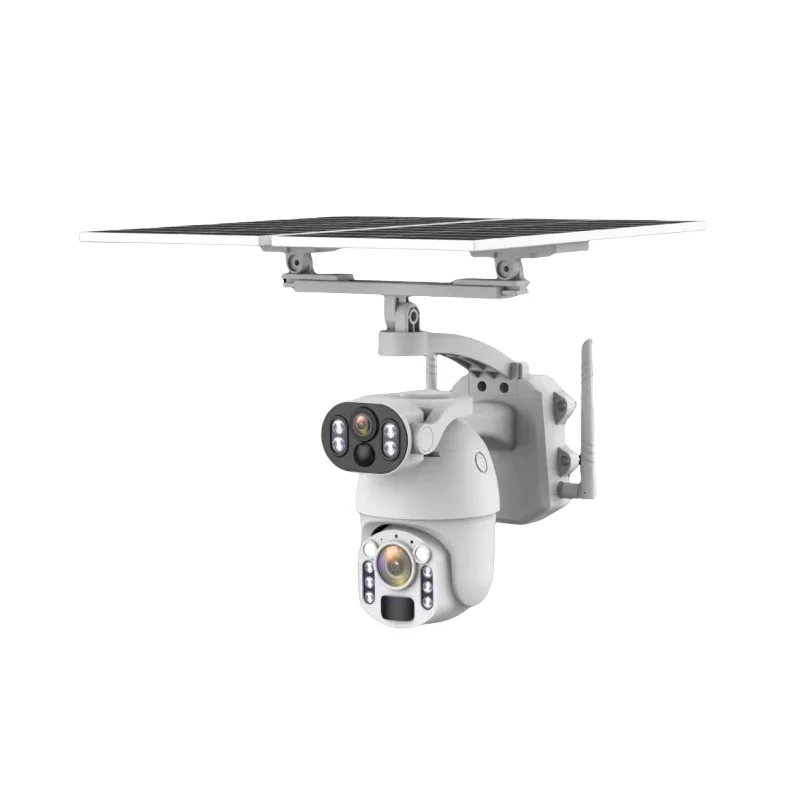 UBOX 4G بطاقة Sim 3MP 20X زووم بصري تعمل بالطاقة الشمسية كاميرا بطارية خارجية لاسلكية مزدوجة Lens12W 6MP كاميرا تعمل بالطاقة الشمسية #1