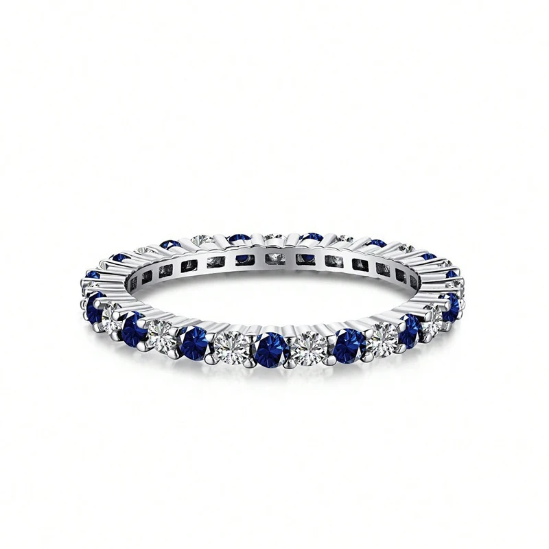 Women's 925 Sterling Silver Multi Color Zircon Stackable Ring, Gift