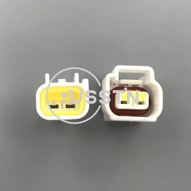 1 Set 2 Pins Auto Hoogspanningspakket Bobine Socket Starter Witte Kabel Harnas Verzegelde Connector FW-C-2F-B FW-C-2M-B