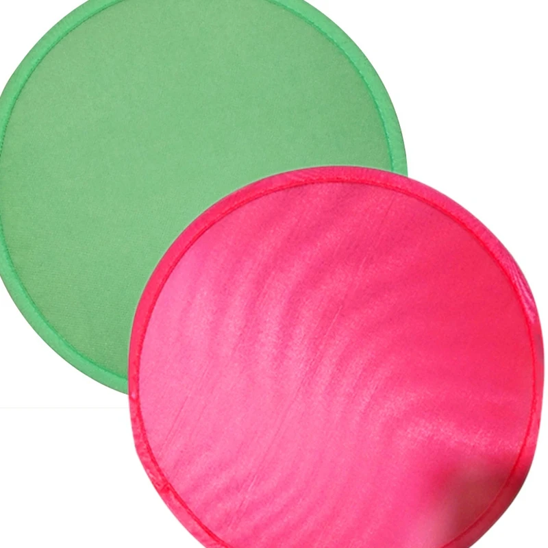 2 Pcs Foldable Round Fan Portable Easy To Use And Take Up No Space, 1 Pcs Red & 1 Pcs Green