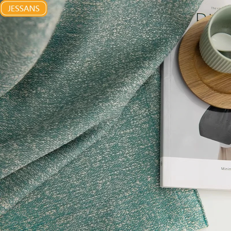 

Новые озерно-зеленые жаккардовые утолщенные плотные шторы из синели для гостиной, спальни, французского окна, балкона, индивидуальные продукты