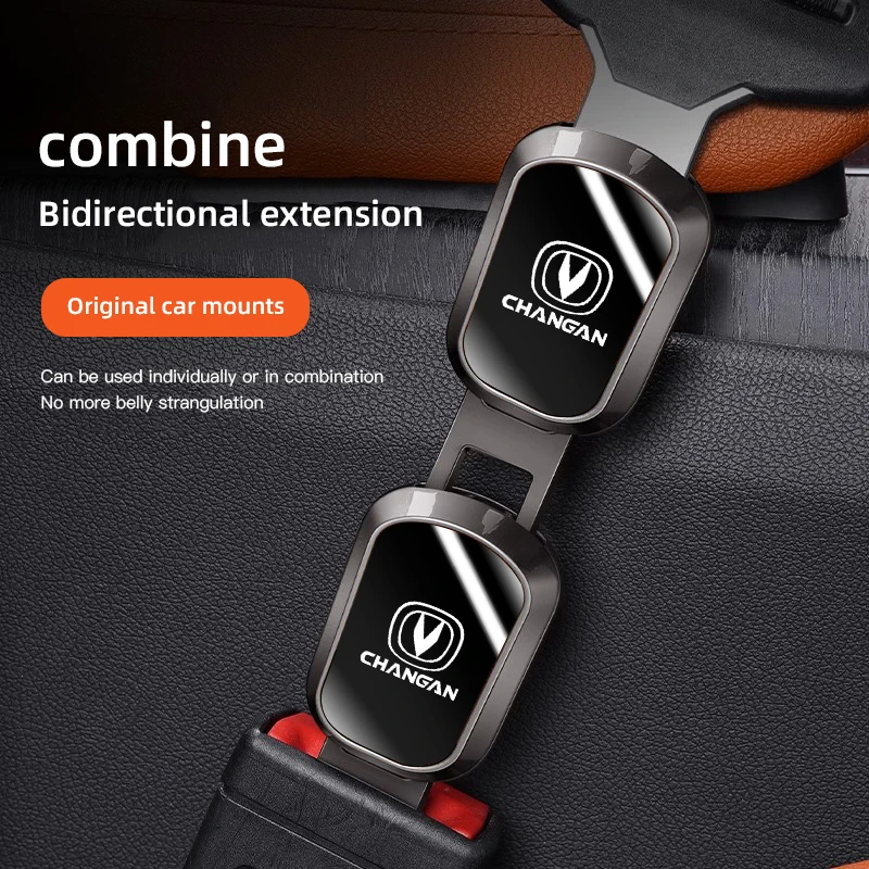 Car Emblem Seat Belt Clip Extender Safety Strap Clamp For Changan CS75 CS35 Plus CS15 CS95 RAETON CX70 CS55 EADO CX20 Alsvin CS1