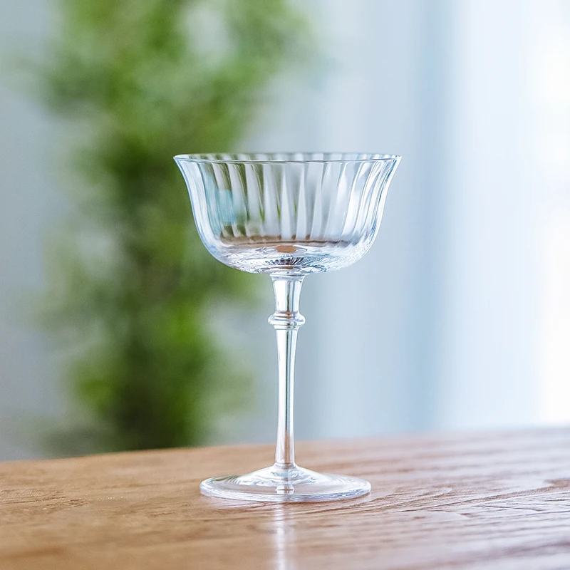CRISON INF07 Tall Crystal Glass Cocktail Cup Martini Mixology Glassware for Home Bar And Entertaining