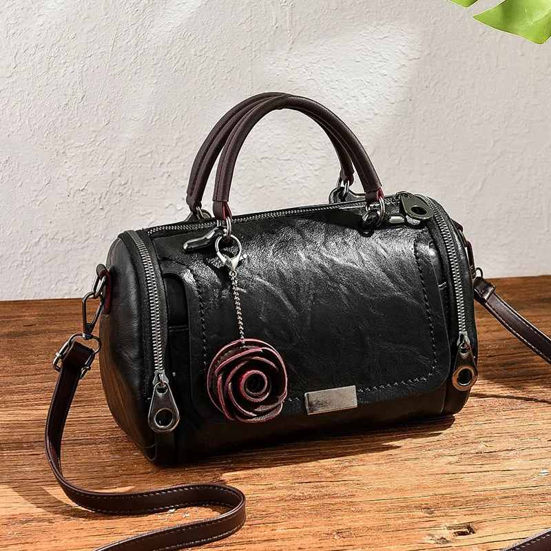 Saco de travesseiro crossbody vintage para mulheres, grande capacidade, bolsas de ombro únicas, todo o jogo, moda